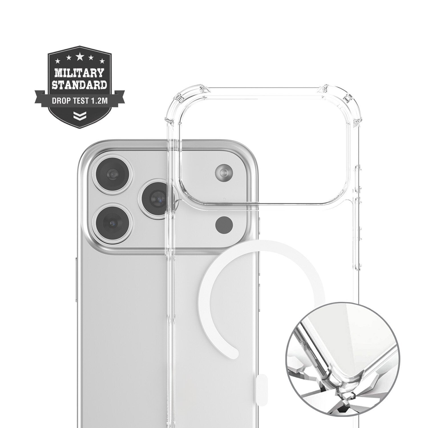 iPhone 18 Pro Max / 17 Pro Max 4Smarts IBIZA Hybrid Cover - MagSafe Kompatibel - Gennemsigtig