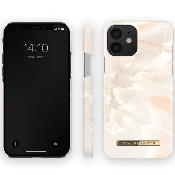 iDeal Of Sweden iPhone 12 / 12 Pro Fashion Case Rose Pearl Marble