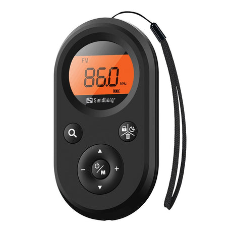 Sandberg Pocket Radio Recharge - Nødradio FM+AM - Sort