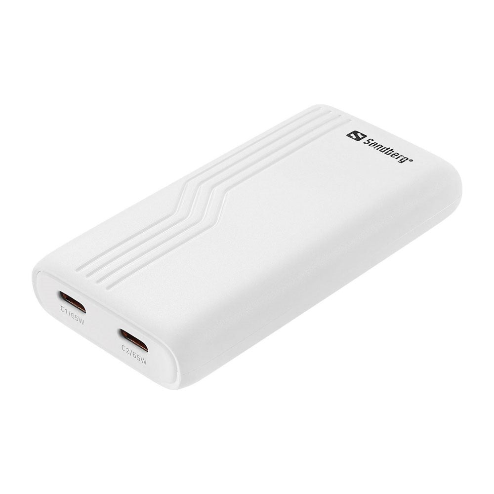 Sandberg 4-i-1 65W Rejseoplader m. 2x USB-C - EU / UK / AUS - Hvid