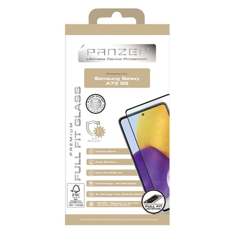 Samsung Galaxy A73 (5G) PANZER Premium Full-Fit Glass - Sort Ramme