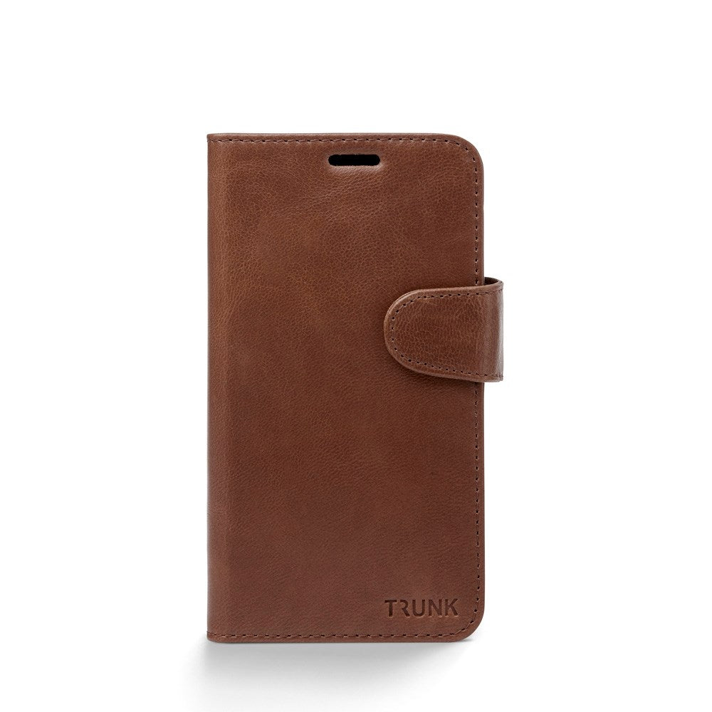 Trunk iPhone 12 Pro Max Ægte Læder Flip Cover m. Aftageligt Bagsidecover - Brun
