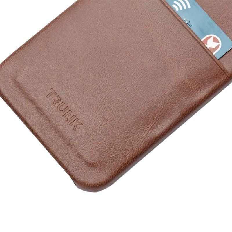Trunk iPhone 11 Pro / XS / X Ægte Læder Cover m. Kortlomme - Brun