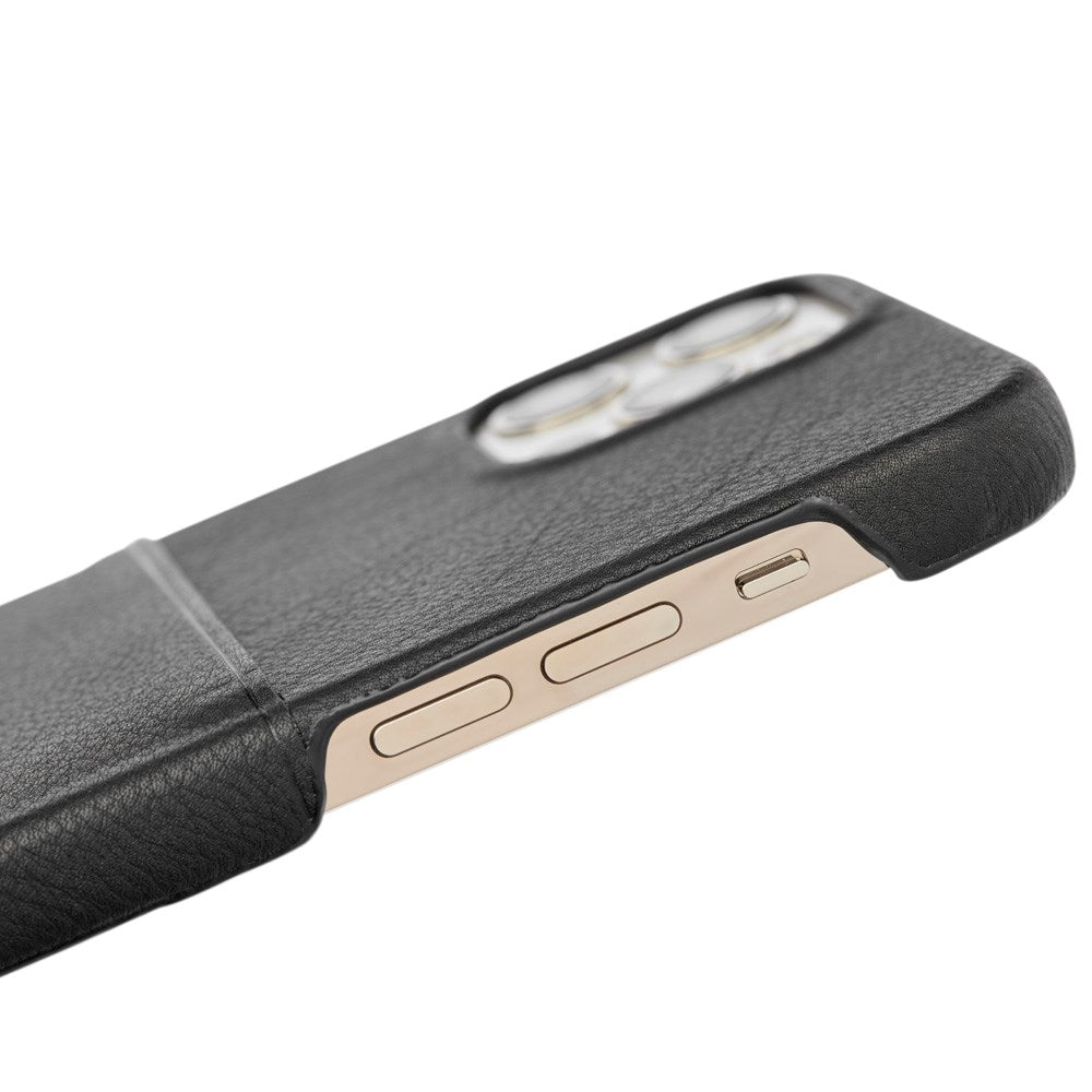 Trunk iPhone 11 / XR Ægte Læder Cover m. Kortlomme - Sort