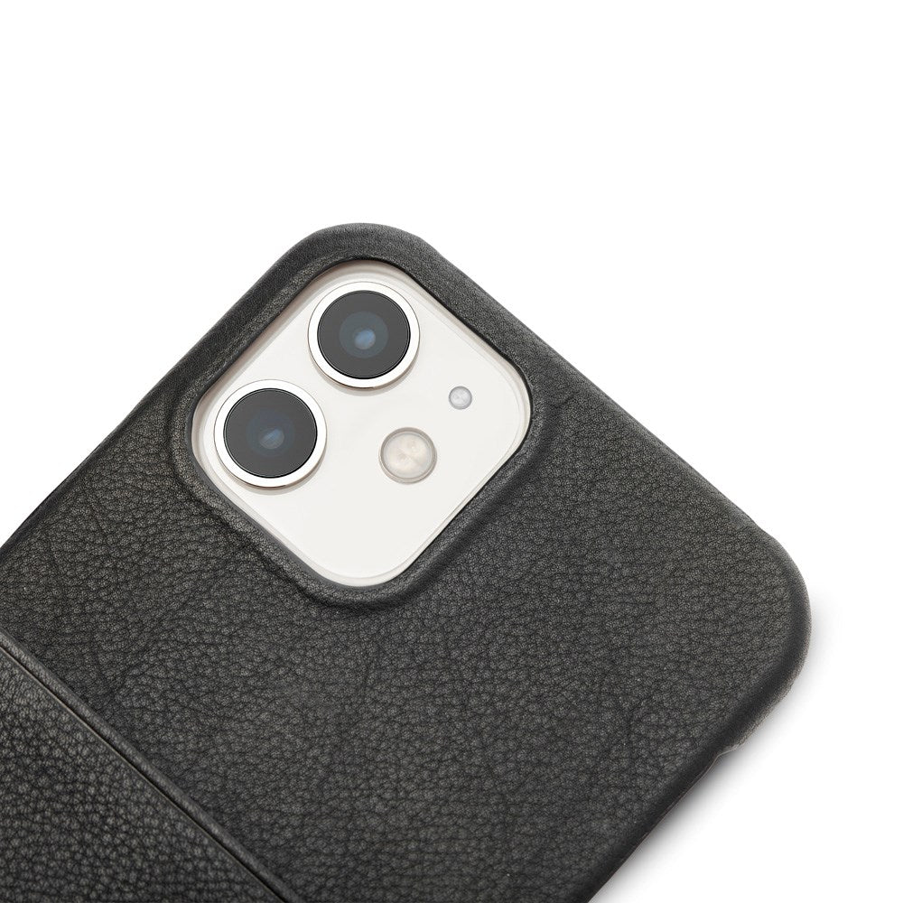 Trunk iPhone 11 / XR Ægte Læder Cover m. Kortlomme - Sort