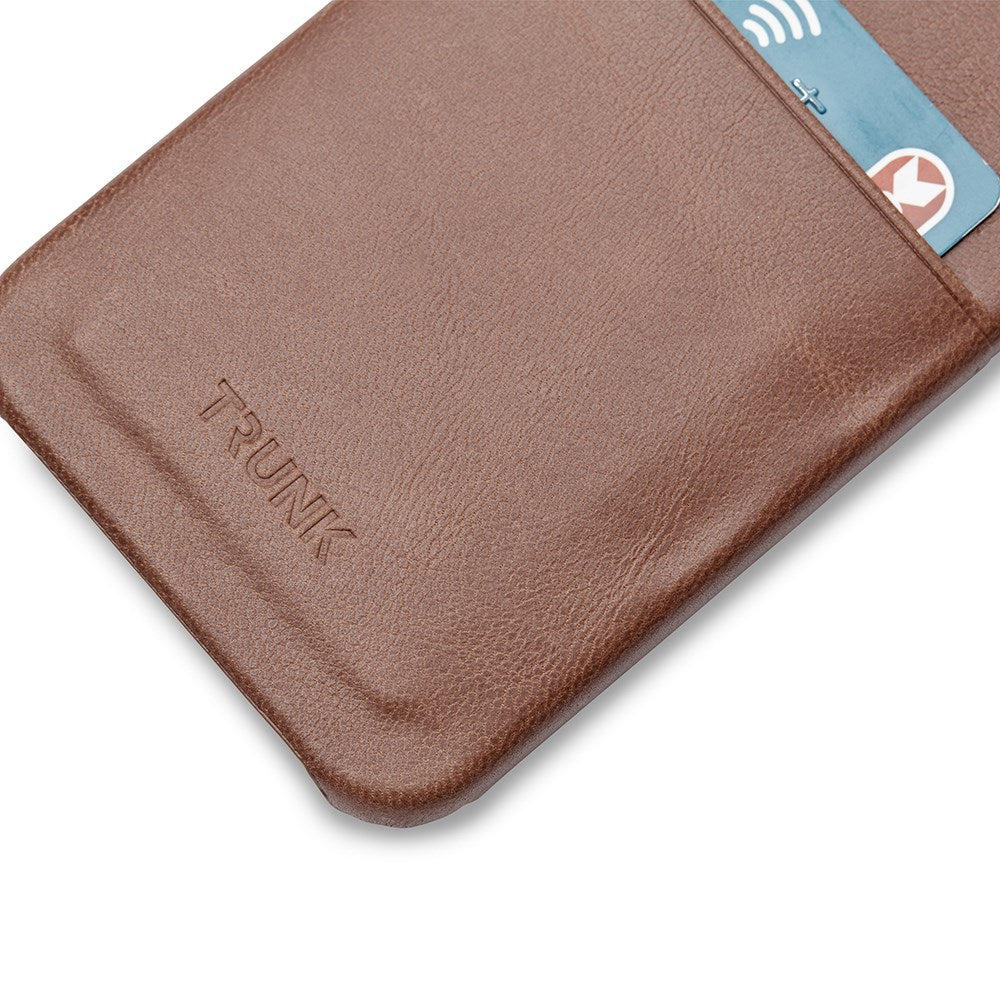 Trunk iPhone 11 / XR Ægte Læder Cover m. Kortlomme - Brun