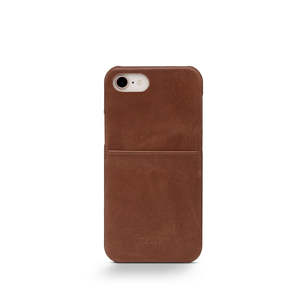Trunk iPhone 11 / XR Ægte Læder Cover m. Kortlomme - Brun