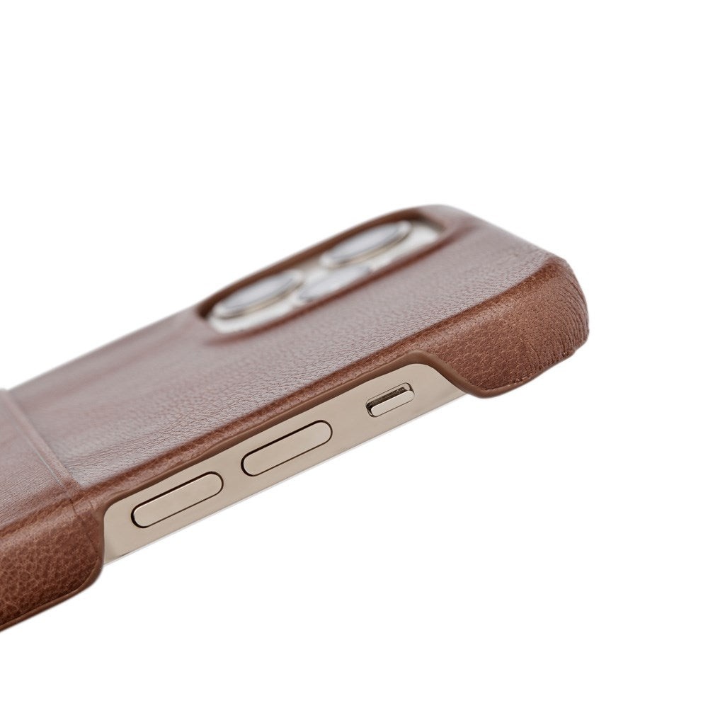Trunk iPhone 13 Mini Ægte Læder Cover m. Kortlomme - Brun