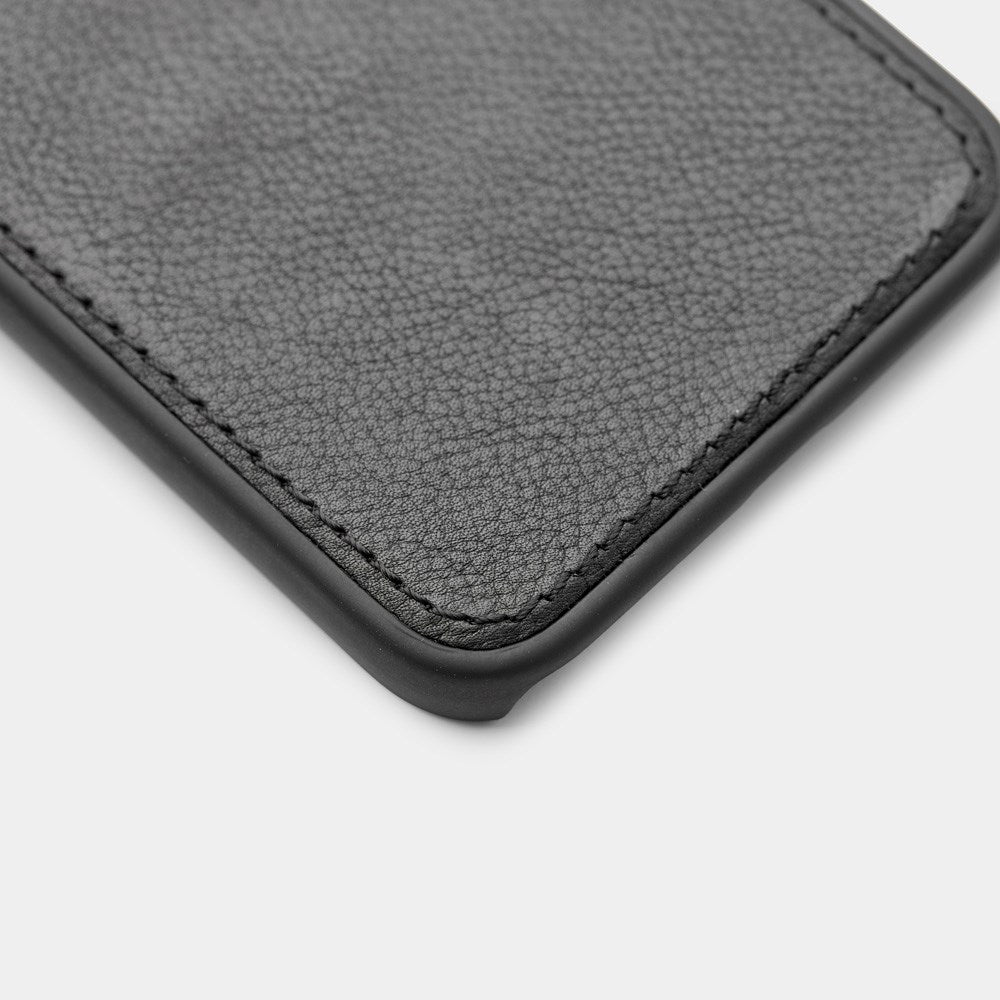 Trunk iPhone 13 Mini Ægte Læder Flip Cover m. Aftageligt Bagsidecover - Sort