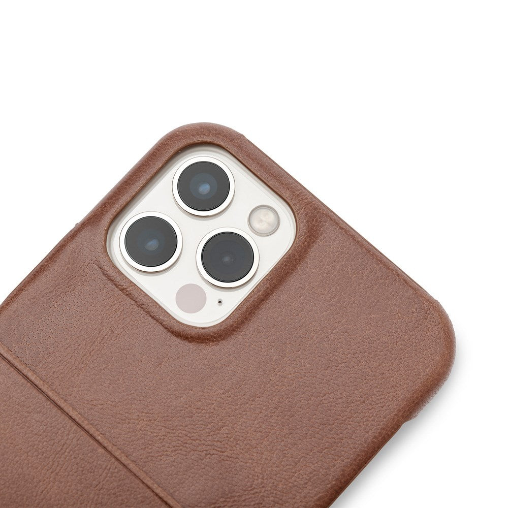 Trunk iPhone 13 Ægte Læder Cover m. Kortlomme - Brun