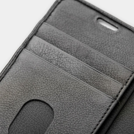 Trunk iPhone 13 Ægte Læder Flip Cover m. Aftageligt Bagsidecover - Sort