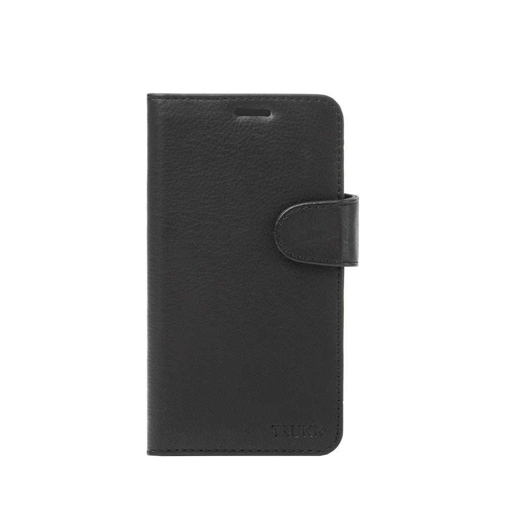 Trunk iPhone 13 Ægte Læder Flip Cover m. Aftageligt Bagsidecover - Sort