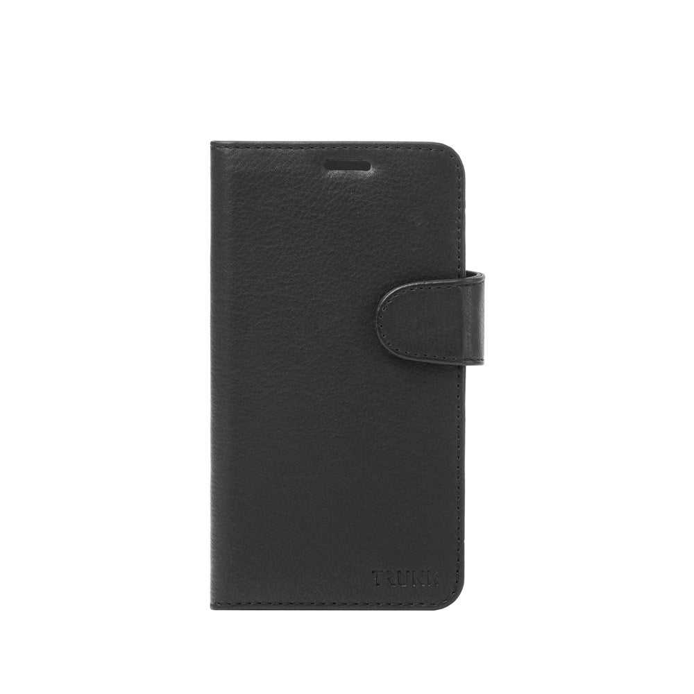 Trunk iPhone 13 Pro Max Ægte Læder Flip Cover m. Aftageligt Bagsidecover - Sort