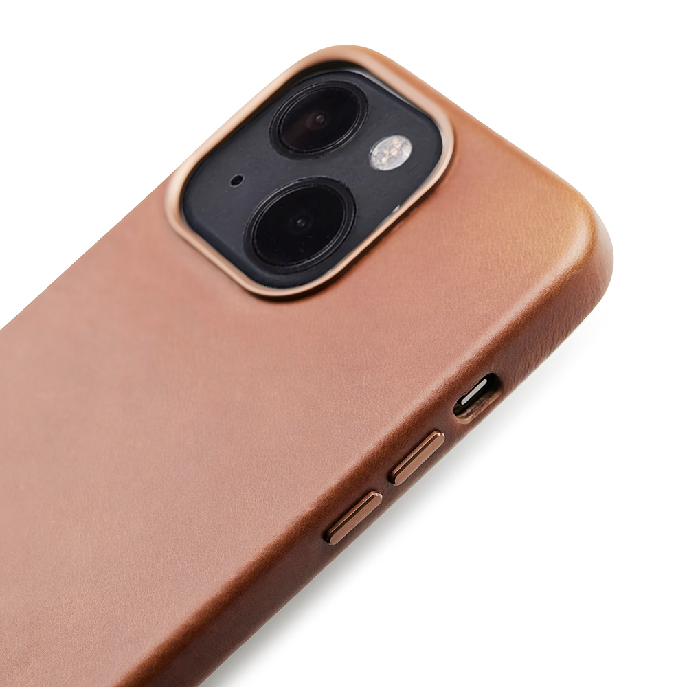 iPhone 13 Trunk Ægte Læder Cover - Brun