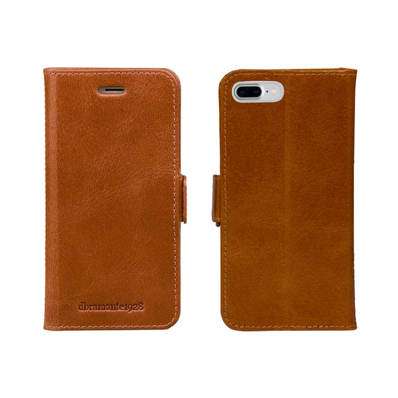 iPhone 8 Plus / 7 Plus / 6 Plus dbramante1928 Copenhagen Ægte Læder Flip Cover m. Pung - Tan