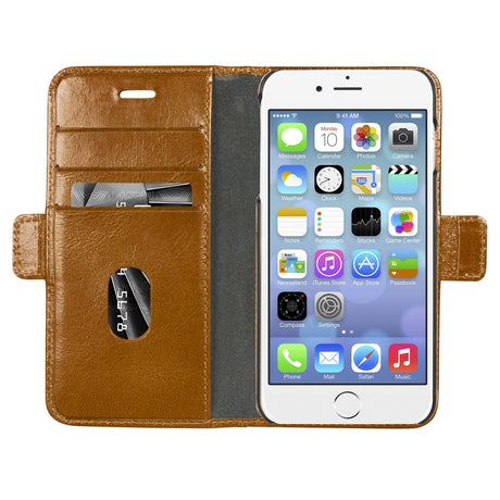 iPhone SE (2022 / 2020) / 8 / 7 / 6s / 6 dbramante1928 Lynge Ægte Læder Magnet Cover m. Pung Brun