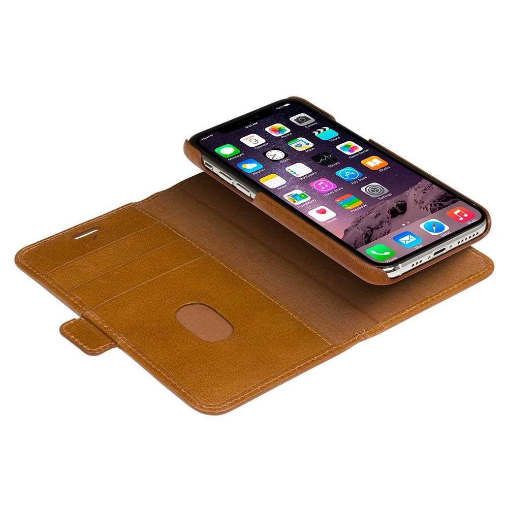 iPhone SE (2022 / 2020) / 8 / 7 / 6s / 6 dbramante1928 Lynge Ægte Læder Magnet Cover m. Pung Brun