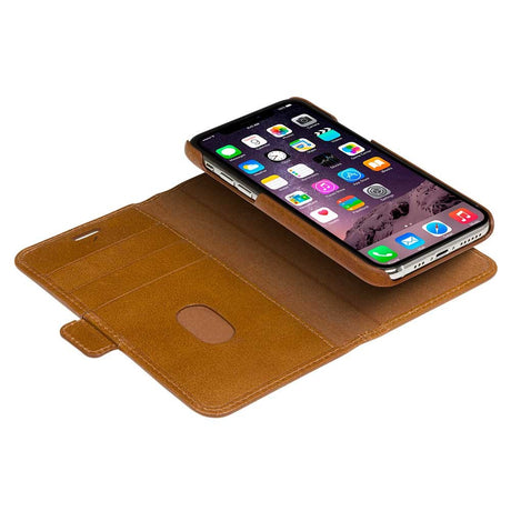 iPhone SE (2022 / 2020) / 8 / 7 / 6s / 6 dbramante1928 Lynge Ægte Læder Magnet Cover m. Pung Brun