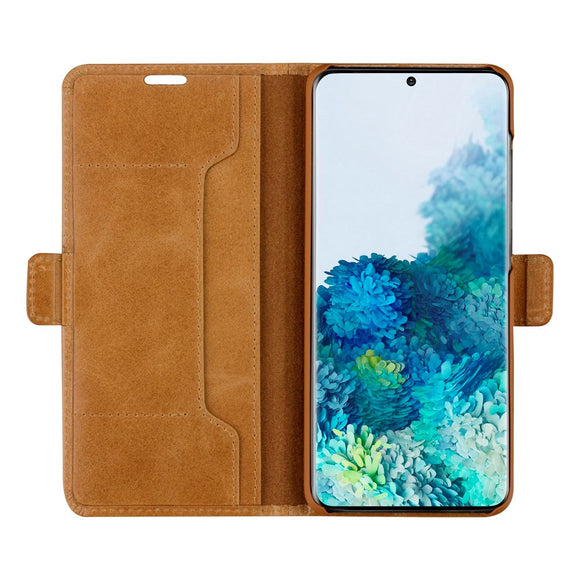 Samsung Galaxy S20+ (Plus) dbramante1928 Copenhagen Slim Ægte Læder Flip Cover m. Pung - Tan
