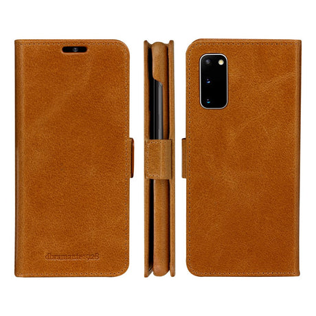 Samsung Galaxy S20 dbramante1928 Lynge 2-i-1 Ægte Læder Flip Cover - Tan