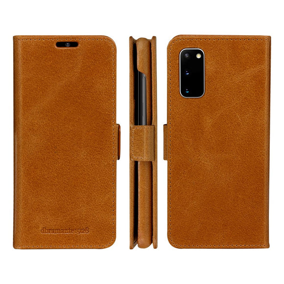 Samsung Galaxy S20 dbramante1928 Lynge 2-i-1 Ægte Læder Flip Cover - Tan