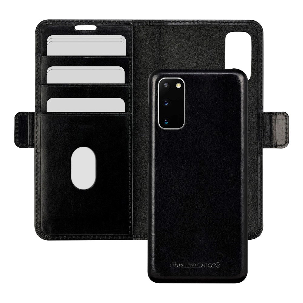 Samsung Galaxy S20 dbramante1928 Lynge 2-i-1 Ægte Læder Flip Cover - Black