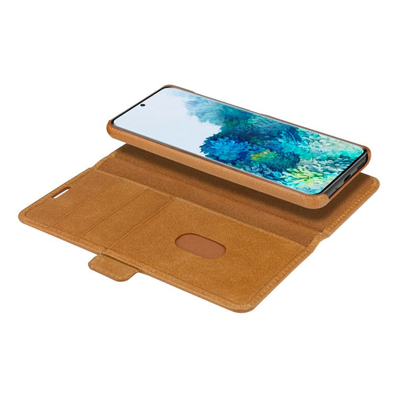 Samsung Galaxy S20+ (Plus) dbramante1928 Lynge 2-i-1 Ægte Læder Flip Cover - Tan