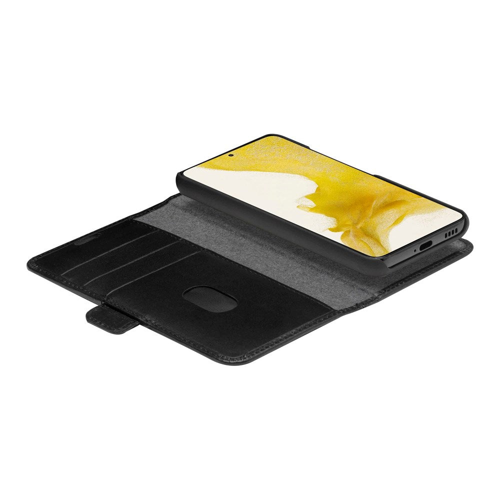 Samsung Galaxy S22+ (Plus) dbramante1928 Lynge 2-i-1 Ægte Læder Flip Cover - Black