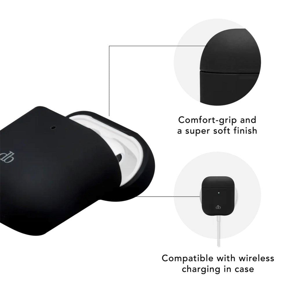 dbramante1928 AirPods (1 & 2. gen.) Costa Rica Silikone Cover - 100% Genbrugsplast - Night Black