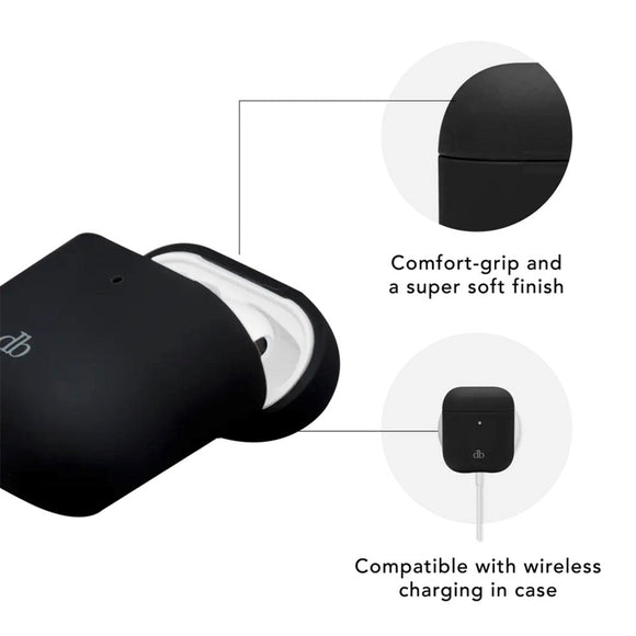 dbramante1928 AirPods (1 & 2. gen.) Costa Rica Silikone Cover - 100% Genbrugsplast - Night Black