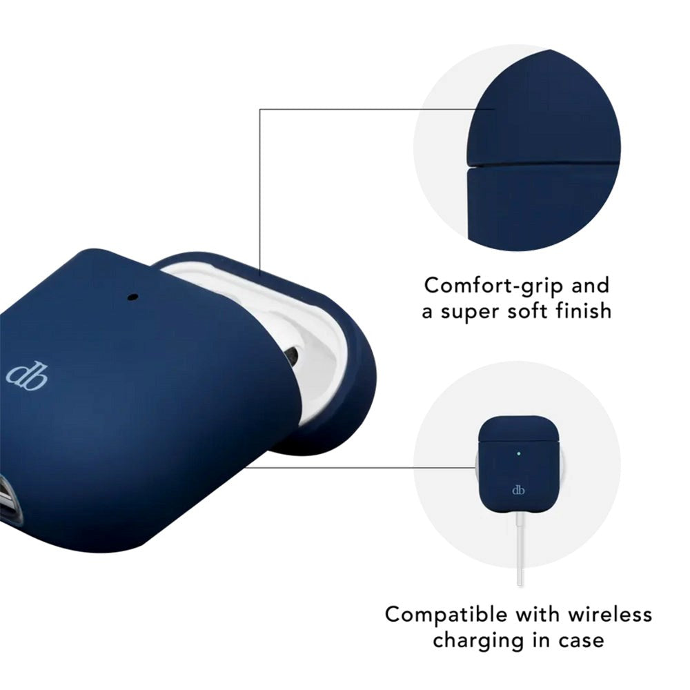 dbramante1928 AirPods (1 & 2. gen.) Costa Rica Silikone Cover - 100% Genbrugsplast - Pacific Blue