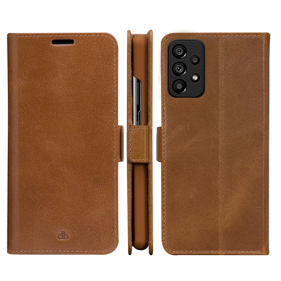 Samsung Galaxy A53 dbramante1928 Copenhagen Slim Ægte Læder Cover m. Pung - Brun