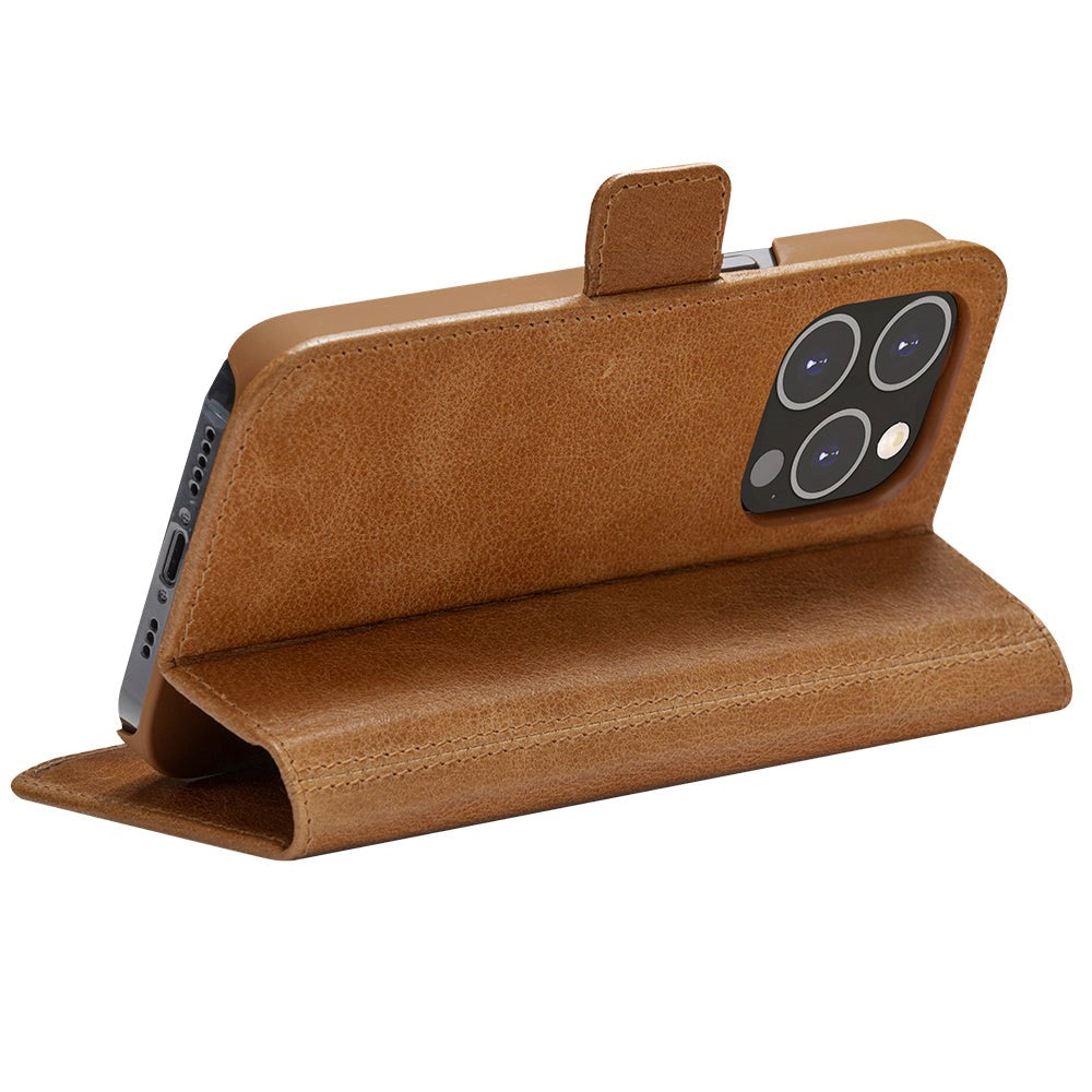 iPhone 14 Pro Max dbramante1928 Copenhagen Slim Ægte Læder Cover m. Pung - Tan