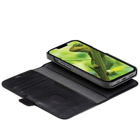 iPhone 14 dbramante1928 Lynge Ægte Læder Magnet Cover - Black