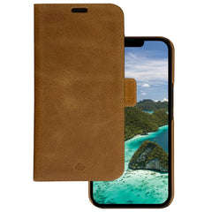 iPhone 14 dbramante1928 Lynge Ægte Læder Magnet Cover - Tan