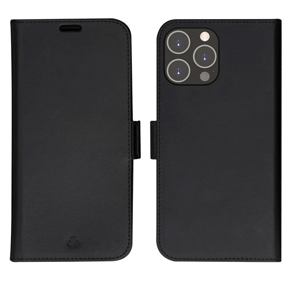 iPhone 14 Pro Max dbramante1928 Lynge Ægte Læder Magnet Cover - Black