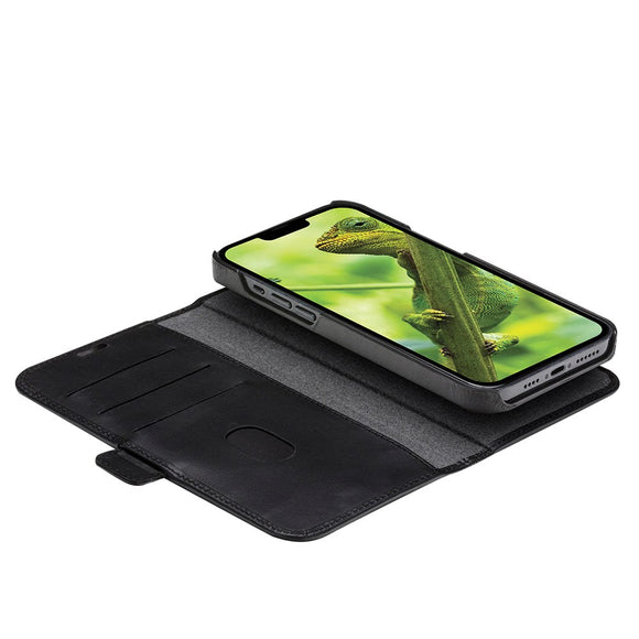 iPhone 14 Pro Max dbramante1928 Lynge Ægte Læder Magnet Cover - Black