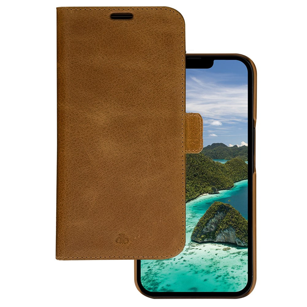 iPhone 14 Pro Max dbramante1928 Lynge Ægte Læder Magnet Cover - Tan