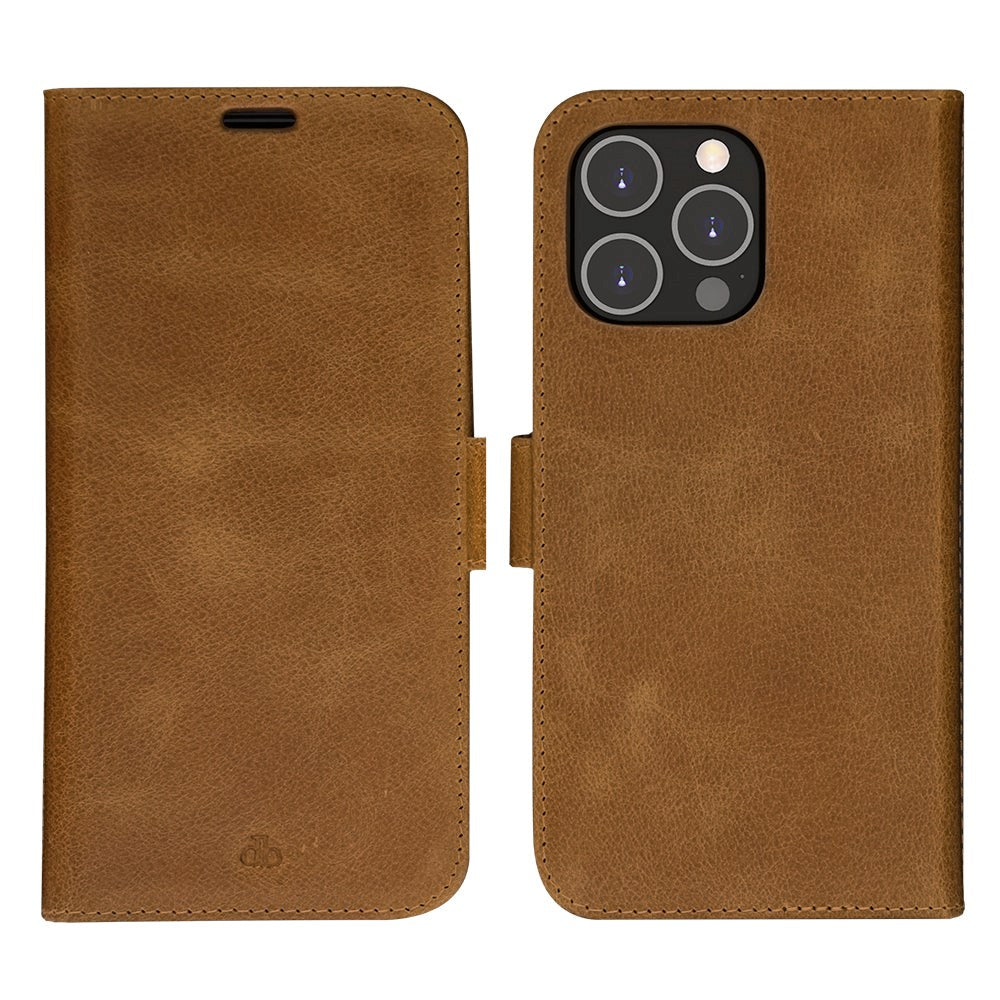 iPhone 14 Pro Max dbramante1928 Lynge Ægte Læder Magnet Cover - Tan