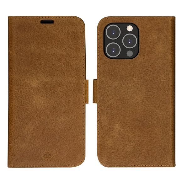 iPhone 14 Pro Max dbramante1928 Lynge Ægte Læder Magnet Cover - Tan
