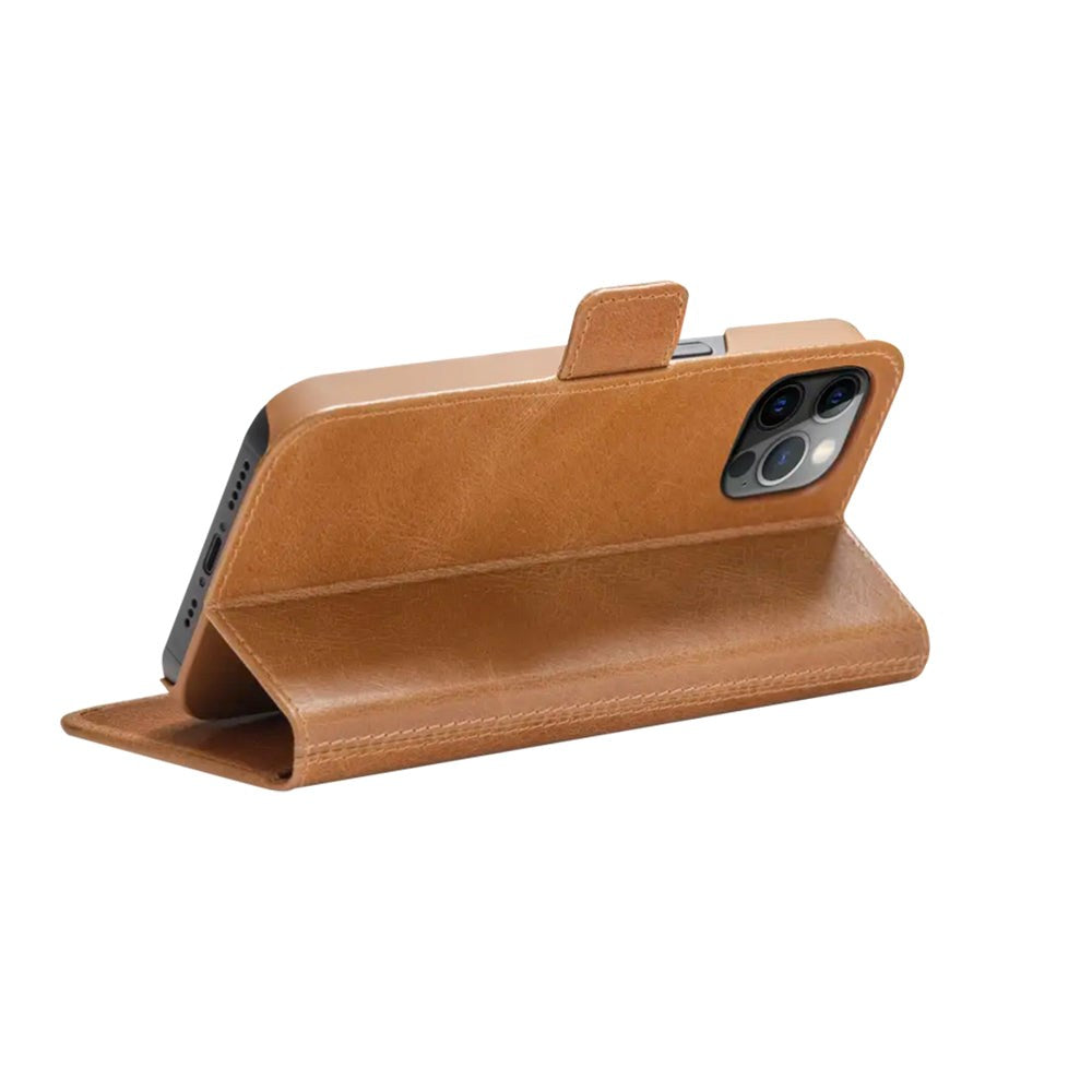 iPhone 12 / 12 Pro dbramante1928 Copenhagen Ægte Læder Cover m. Pung - Tan