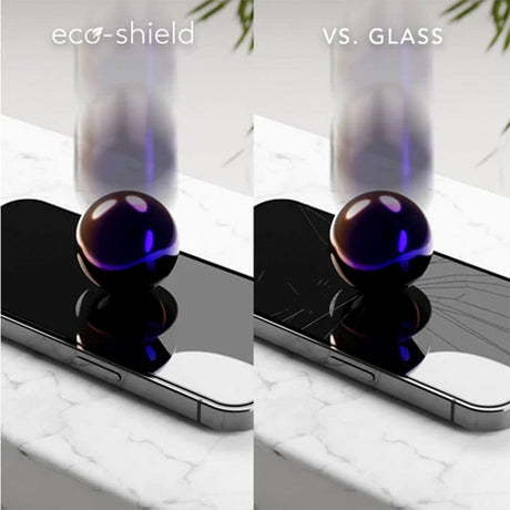 iPhone 17e / 16e / 14 / 13 / 13 Pro dbramante1928 Eco-Shield Skærmbeskyttelse m. Monteringsramme - Sort Kant