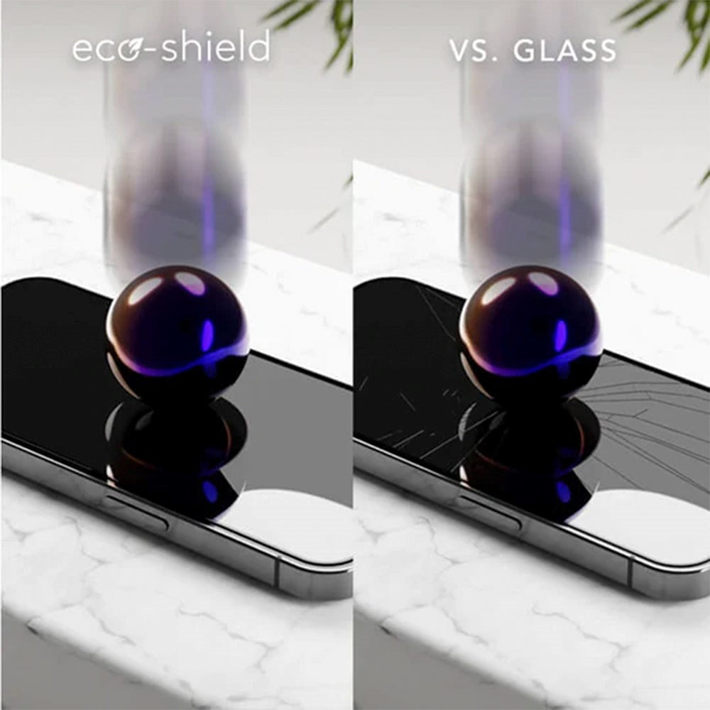 iPhone 14 Pro dbramante1928 Eco-Shield Skærmbeskyttelse m. Monteringsramme - Sort Kant