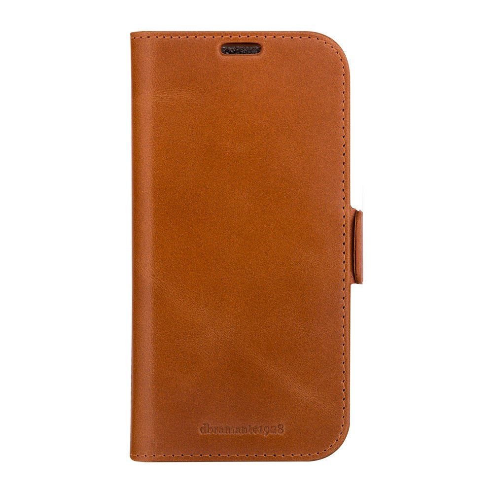 iPhone 15 dbramante1928 Copenhagen Slim Ægte Læder Cover m. Pung - Tan