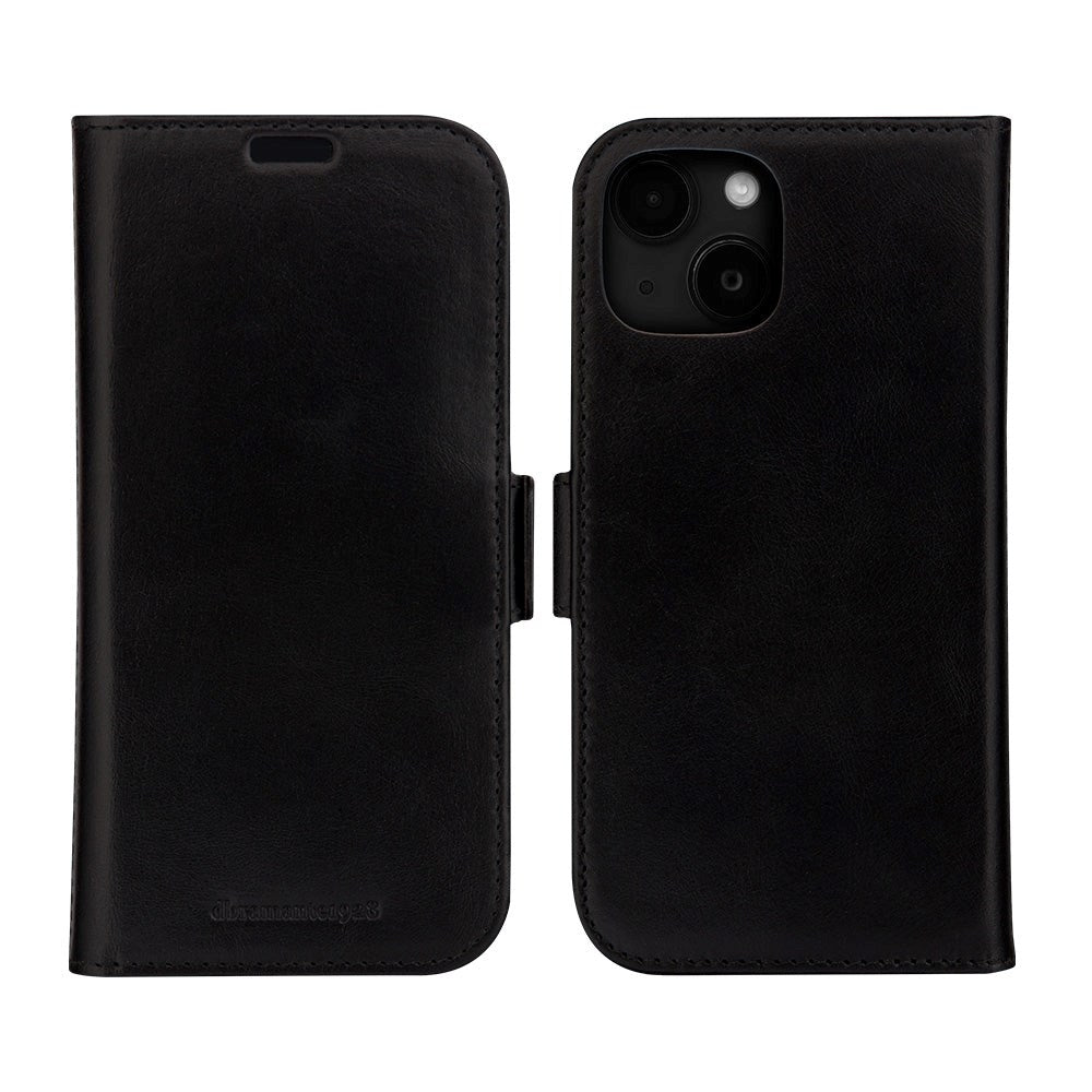 iPhone 15 dbramante1928 Lynge Ægte Læder Magnet Cover - Black