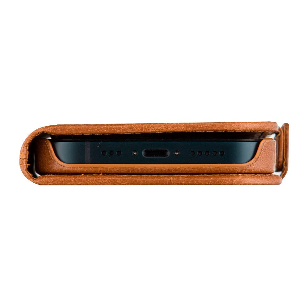 iPhone 15 Plus dbramante1928 Lynge Ægte Læder Magnet Cover - Tan