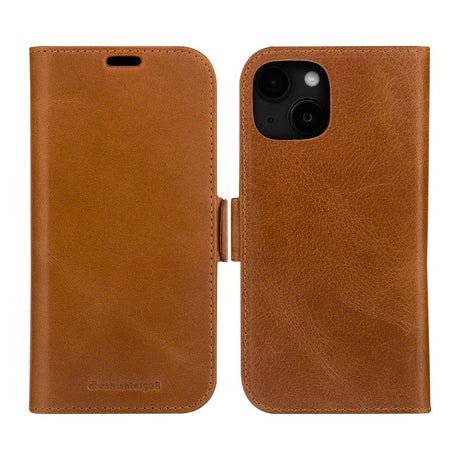 iPhone 15 dbramante1928 Lynge Ægte Læder Magnet Cover - Tan