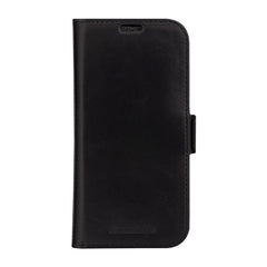 iPhone 15 Pro dbramante1928 Copenhagen Slim Ægte Læder Cover m. Pung - Black