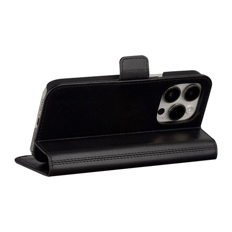 iPhone 15 Pro dbramante1928 Copenhagen Slim Ægte Læder Cover m. Pung - Black