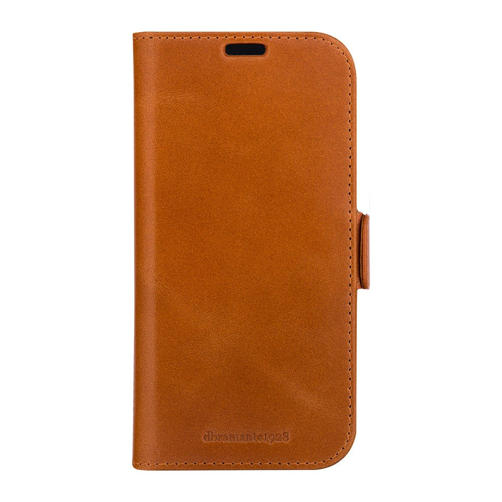 iPhone 15 Pro dbramante1928 Copenhagen Slim Ægte Læder Cover m. Pung - Tan